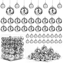 25 stuks, 4 maten gefacetteerde bal, discoballen voor feest, spiegelbal, ophangspiegel, zilveren discoballen, glitterbal, voor discosfeerfeesten