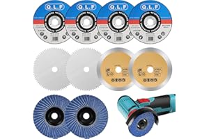 NUTKIT Juego de ruedas de amoladora angular de 76mm, Juego de 10 Profesional discos de corte universales, corte eficiente y preciso, Versátil Set para cortar madera, azulejos, pulir metal