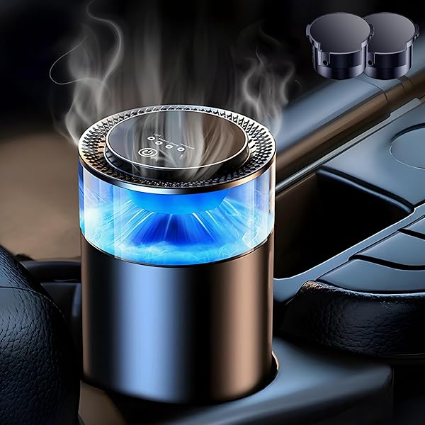 Diffusore Aromi Per Auto Con Luci LED | Umidificatore USB Ad Oli Essenziali | Nero - Foto 14