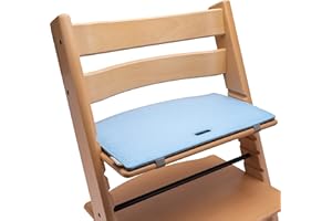 Cuscino per sedia, compatibile con Stokke Tripp Trapp (blu/grigio), cuscino per sedia, cuscino per sedia, cuscino in feltro, accessorio per sedia per bambini, seggiolone in legno | Mahona