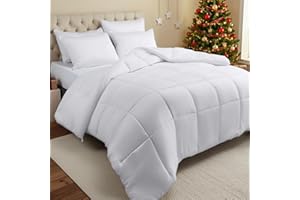 Utopia Bedding Piumino 240x260 cm, Piumone Letto Matrimoniale, 100% Imbottitura in Fibra Cava, Trapunta in Microfibra per Tutte Le Stagioni (Bianco)