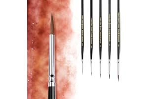 GOLDEN MAPLE Kolinsky Sable - Set di 5 spazzole in miniatura