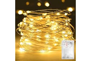 ‎PEASUR Peasur Lichterkette Batterie 2 Programm mit Timer, 3M 30 LED Lichterkettenbatterie Warmweiß, Micro Klein Draht Lichterketten Batterien Innen für Weihnachten Party Hochzeit Geschenke Deko