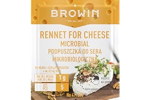 Browin 411200 Caglio polvere microbico 5 x 1g per tutti tipi di formaggio