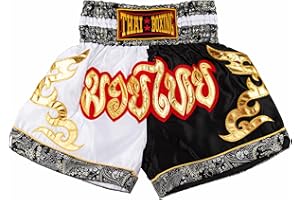 MUAY NATION Pantaloncini da Muay Thai per uomo e donna, taglio aderente, per MMA, boxe, kickboxing, arti marziali