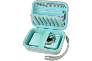 Grapsa Digitaler Kameratasche für CAMKORY/für Kodak Pixpro/für VAHOIALD/für Sony DSCW800 830 / für Canon PowerShot 180 190. Aufbewahrungshalter für Vlogging-Kameras und Zubehör (nur Hülle)-Grün