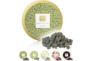 TEA UNIQŌ Tea Uniqo® Ginseng Oolong Tee - zarte Aromen für Teegenuss vom Feinsten | Natürlich aromatisierter Oolongtee lose in edler Geschenkdose | Glutenfrei - Laktosefrei - Vegan - Ohne Zusatzstoffen