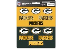 FANMATS ProMark NFL Green Bay Packers Aufkleber-Set, Mini, 12 Stück, Teamfarben, Einheitsgröße