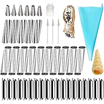 Stampi Per Cannoli Antiaderenti In Acciaio Inox - Set 20 Pezzi Con Spazzole Per Pasticceria - Foto 4