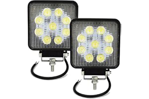‎AUXTINGS AUXTINGS 2 Stück 10,2 cm 27W Spot LED Arbeitsleuchte Bar Off road Trucks SUV fahren Nebel Lichter, quadratisch,DC 12V 24V