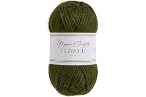 ‎UTOPIA CRAFTS Utopia Crafts Filzwolle 100% virgin wool 50g (Forest Green)