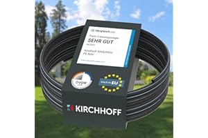 Kirchhoff Wasserleitung für Gartenbewässerung 25 mm x 50 m | PE Rohr für Sprinklersystem | Verlegerohr HDPE | DVGW | Trinkwasserleitung | Made in EU