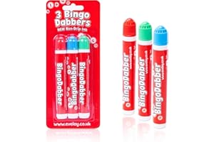 evelay Bingo Dabbers Markers Mixed Colours Pens for Bingo Tickets Games - Pack of 3