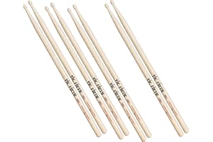 Vic Firth Bacchette per Batteria Serie American Classic 5B Hickory Americano Punta di Legno 4 x paia pacchetto di valore