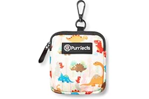 Purrfects Dog Treat Pouch With Clip Dino Print - Pouch bag dog treat bag treat pouch for dog training