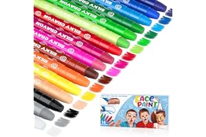 Crayon Maquillage Halloween, Gibot 16 Couleur Maquillage Halloween Pour Visage Enfant, De Visage Et De Corps SûRs Et Non-Toxiques Peinture Visage Enfant, Pour Maquillage Enfant Halloween/Carnaval