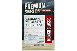Lallemand Munich Classic Bierhefe, Brauhefe 11g Trockenhefe, für Hefeweizen, Lager, Pils, Export. Klassische Hefe mit neutralem Geschmack. Ideal für Hobbybrauer