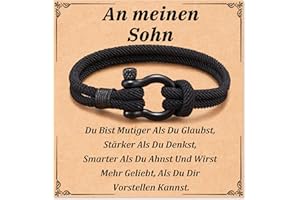 Aunis Geflochtene Seilarmbänder Geburtstagsgeschenk für Männer Sohn, Freund, Enkel, Neffe, Bruder