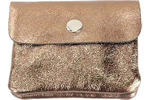 ‎MODAMODA DE modamoda de P09 Damen Geldbörse aus Echtleder Klein 11x1x8 cm Handmade in Italy