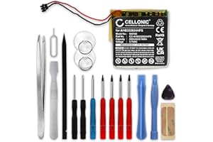 CELLONIC, Batterie pour Montre Intelligente et Bracelet de Fitness Compatible avec Tomtom Runner 1, Runner 3, Runner 2 (200mAh, 3.7V) + kit d'outils 17pcs Batterie de Remplacement AHB332824HPS