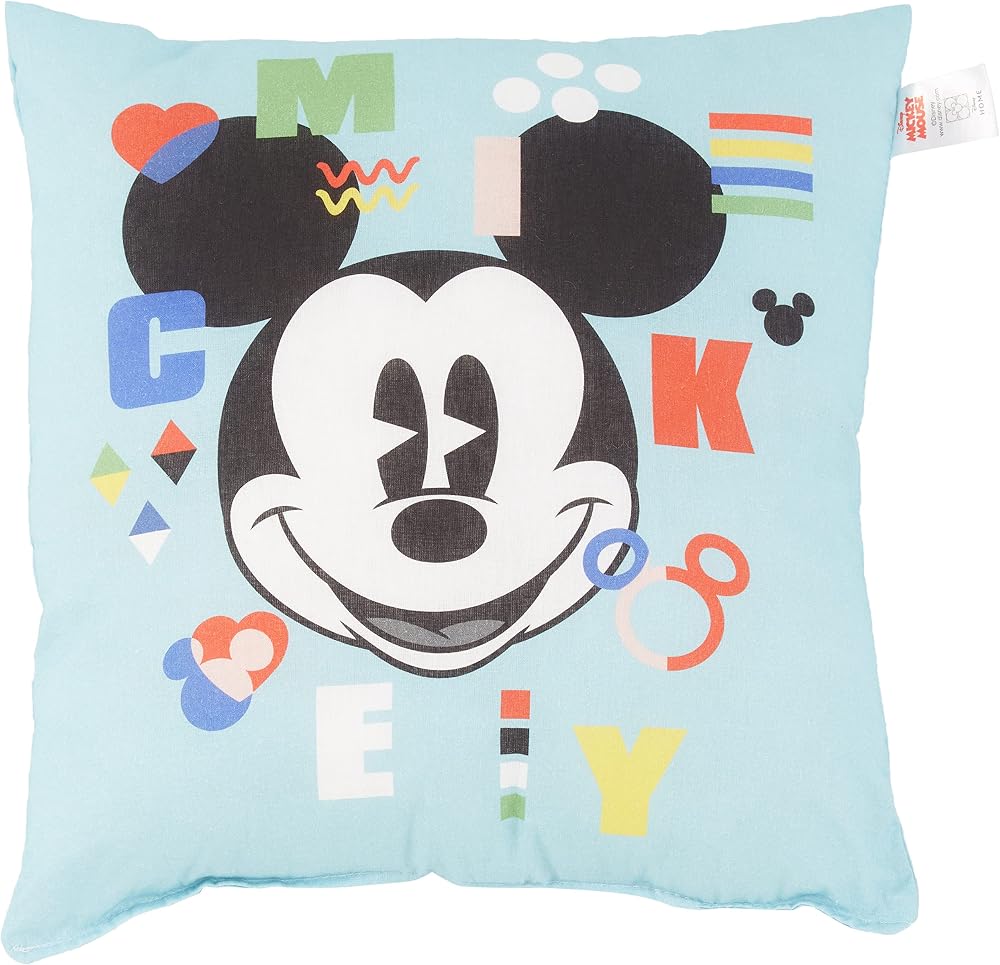 TAÇ Disney Mickey Funny Lisanslı Karakter Baskılı Pamuk Kırlent, Çok Renkli, 40x40 cm