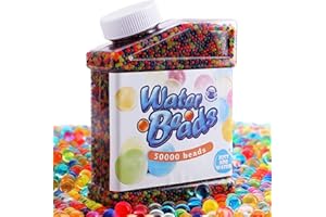 iCOOLIO 50.000 perlas de agua para plantas de agua transparente, orbis, juego XXL, grandes, para flores, perlas de agua, bolas de gel