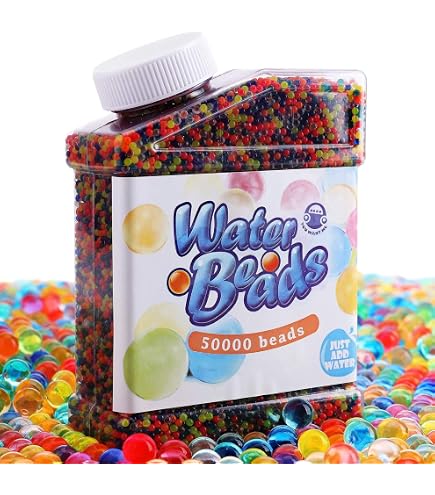 Lot De 60 000 Perles En Gel D'eau (perles D'hydrogel) Non Toxiques - Taille 9-11 Mm Après Trempage, Couleur Violette - 4