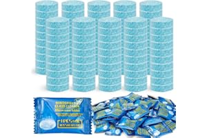 XMSCN Tabletas Efervescentes Limpiaparabrisas, 100 Piezas Pastillas Efervescentes de Cristal para Coche, Liquido Limpiaparabrisas para Limpiar Vidrio, Cocina, Ventanas(Empaquetadas Individualmente)