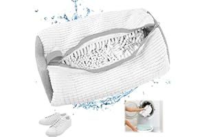 WORAHROE Bolsas para zapatos lavadoras, 1 unidad, antideformación, reutilizables y resistentes, ropa interior, zapatillas de malla para zapatillas de deporte (blanco)