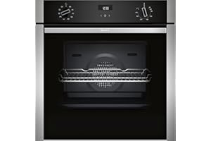 NEFF, N50, B3ACE4AN3B, 60cm Built-in Single Oven features Hide®, Eco Clean with Easy Clean, CircoTherm, Energy Efficiency Class A+ and LCD-Display in Stainless steel