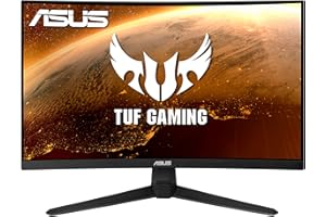 ASUS TUF Gaming VG24VQ1B - 24-calowy monitor Full HD Curved - 165 Hz, 1 ms MPRT, FreeSync Premium - VA Panel, 16:9, 1920 x 1080, DisplayPort, HDMI, czarny