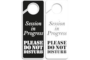 CLEVER SIGNS Business Design Session in Progress Please Do Not Disturb Sign, 2 Pack, Double Sided, Ideal for Offices, Online Sessions and Meetings, Online Classes, Home Offices, Recording, Clinic, Therapy