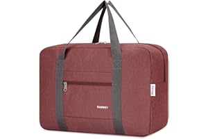 NARWEY Torba kabinowa pod siedzenie, Easyjet, o wymiarach 45 x 36 x 20 cm, składana torba podróżna, torba podręczna na noc, dla kobiet i mężczyzn, 25 l