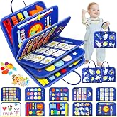 TOVIXY 12 In 1 Toddler Busy Binder & Busy Book For Toddlers 1-3 Years - Montessori Busy Board & Activity Book For Kids 2-4 - 