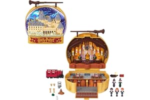 Polly Pocket Harry Potter Kolekcjonerski zestaw kompaktowy z 5 mikrolalkami i 11 akcesoriami, HRD56