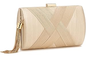 ZOUIQSS Damen Clutch Abendtasche Fransen Elegante Kettentasche Tasche Clutch Bag,Hochzeit Wedding Prom Party Handtasche Crossbody Schultertasche klein Umhängetasche