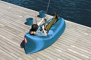 Fatboy Lamzac 3.0 Inflatable Lounger – For Adults & Kids – No Pump Needed – Indoor/Outdoor – Sky Blue