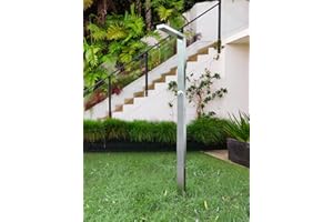 Elbe Gartendusche frostsicher Modell Edelstahl 304 mit Überkopfdusche einteiliges Design für Garten, Pool Sie bietet Ihnen EIN angenehmes Duscherlebnis