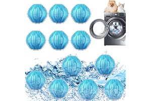 MOREIH 12 pcs Cattura peli lavatrice animali,Acchiappa peli per lavatrice, Cattura peli lavatrice,Palline lavatrice cattura peli,Riutilizzato palline per lavatrice cattura peli,Pulito peli di Animali (Blu)