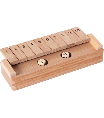Shut The Box 9er – Klassisches Würfelspiel Aus Holz Von Philos – Für 2+ Spieler Ab 8 Jahren, Inklusive Würfel & Spielanleitung