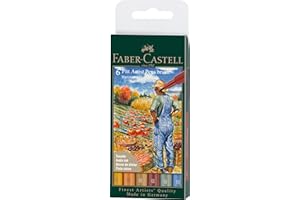 ‎FABER-CASTELL FABER-CASTELL 167179 - Tuschestift Pitt Artist Pen, Herbst, B, 6er Etui