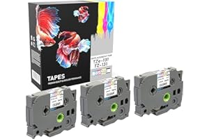 PRESTIGE CARTRIDGE 3x Nastro per Etichette compatibile per TZe131 TZ131 Nero su Trasparente 12mm x 8m per Brother P-Touch PT-1000 1005 1010 3600 9600 D210 E300VP E550WVP H101C H101GB H105 H110 H300 H500 P700 P750W
