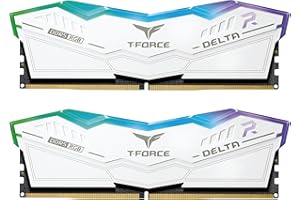 TEAMGROUP FF4D532G6000HC38ADC01, RAM Team D5 6000 32GB C38 Delta RGB Bianco K2, Nero