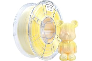 iBOSS Jedwabny gradient PLA+ 3D Filament do drukarki 1,75 +/- 0,02 mm, szpula 1 kg (2,2 funta) Trójkolorowy filament do druku 3D, odpowiedni do większości drukarek FDM (żółto-pomarańczowy biały