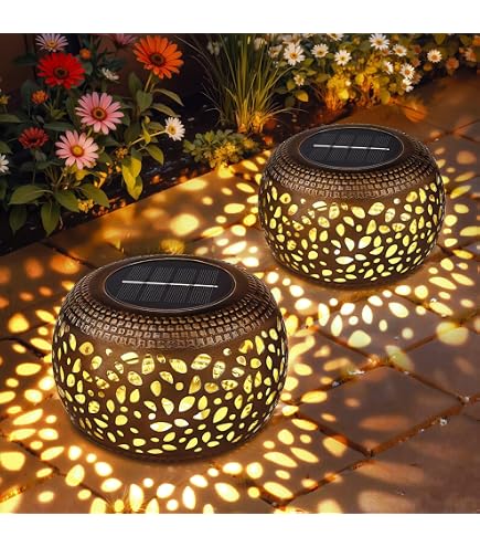 2 Galline Solari LED In Metallo Per Giardino - Decorazione Luce Notturna Outdoor