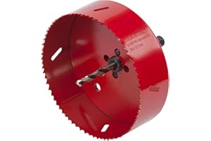 wolfcraft Sega a tazza BIM I 5495000 I Per materiali per costruzioni a secco, legno, plastica e metalli, profondità di taglio 40 mm