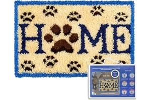 ROCKY&CHAO Latch Hook Rug Kit, Home, 60×40 cm