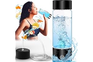 DINTO Hydrogen Water Bottle with SPE PEM Technology - Hydrogen Inhalable and Drinkable- Hydrogen Water Bottle Generator - Water Purifier - Hydrogen Water for Home, Office, Daily Drinking (Black)