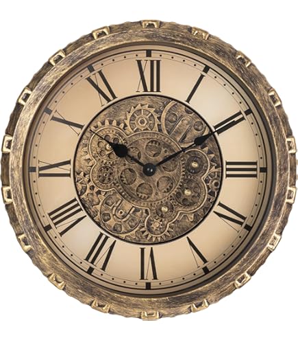 Outside Wall Clock Newby Mechanical Verdigris 12" Rustic - View #9
