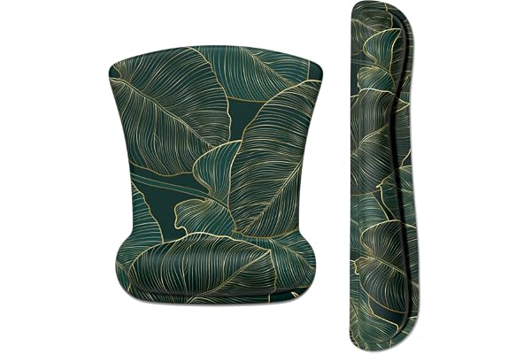 ITNRSIIET Tapis de souris de jeu avec support de poignet, support de poignet clavier et tapis de souris avec repose-poignet, base antidérapante en polyuréthane, texture de paume